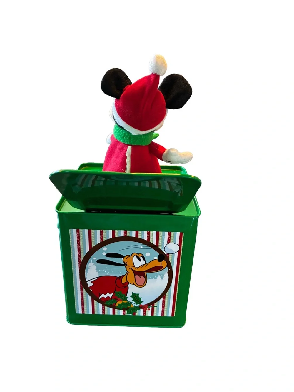 Disney Mickey Mouse Christmas Musical Jack in the Box Gemmy Decor